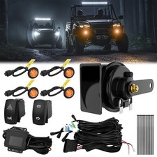 SXS/UTV Turn Signal Street Legal Hazard Horn Kit, Amber Turn Signal LED Blinkers