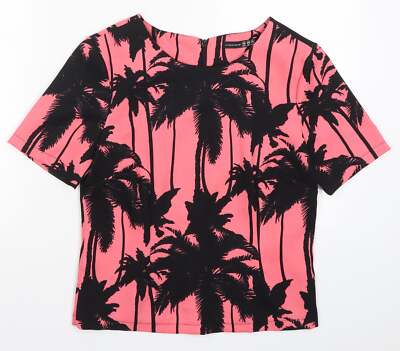 Atmosphere Damen rosa Polyestermischung T-Shirt Größe 10   Palme