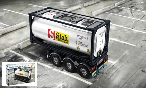 KIT MODELLISMO CAMION STATICO ITALERI TECNOKAR 20 TANK TRAILER SCALA 1:24 - Foto 1 di 4
