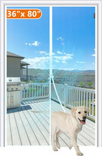 MAGZO Magnetic Screen Door Fit Door Size 36 X 80 Inch, Screen Size 38" X 81" Str