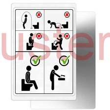 Toilettenregel Schild Aluminiumschild 20x30cm Vintage Geschenk