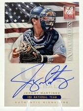 2012 Panini USA Baseball National Team Signatures Jeremy Martinez #JM 142/ 299