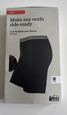 REI CO-OP DAMEN LINK PADDED LINER PRINTED SHORTS GR. M RADSPORT TASCHEN STRETCH