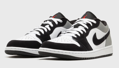 Air Jordan 1 Low SE Matte Silver/ White / Fire Red/ Black-US10.5 Neu&Ungetragen