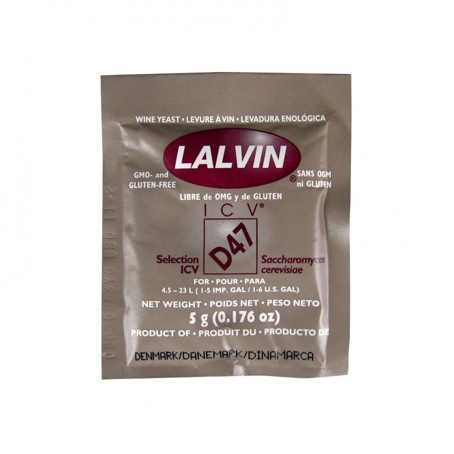 Lalvin Winemaking Yeast - ICV D-47 - White Blush Rose Wine - 5g Sachet
