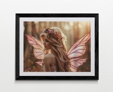 Fairy Framed Canvas Picture Poster Print Wall Art