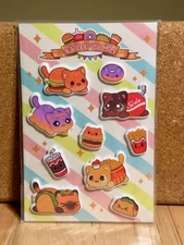 Aphmau MeeMeows Food Cats Puffy Stickers | NEW | LIMITED | RARE