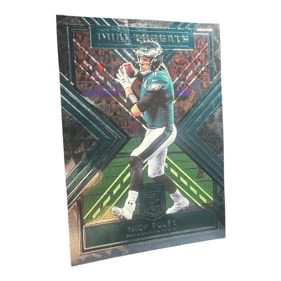 2018 Panini Elite Nick Foles Dual Threats #DT-9 /299 Eagles SB LII Philly Philly - Image 2 of 4
