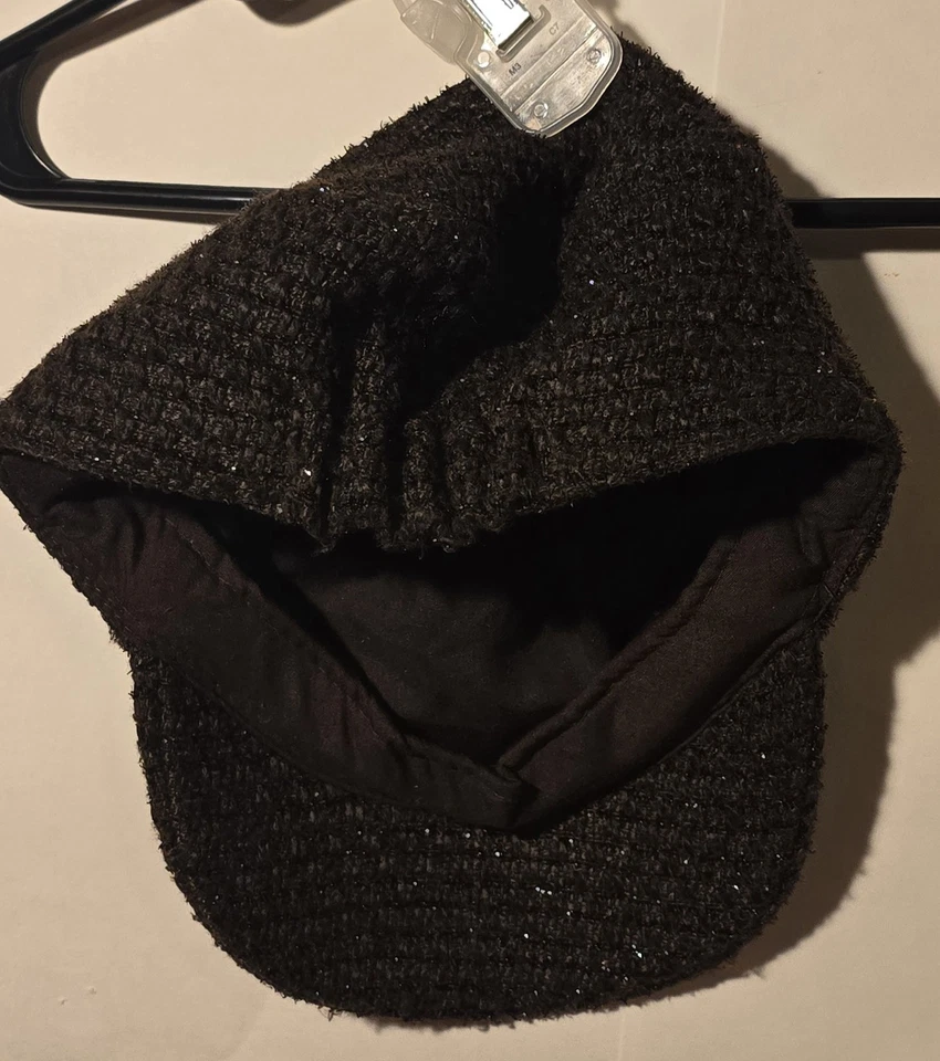 Коричневые блестящие бронзовые пуговицы на кепке из шерстяной смеси Newsboy - Изображение 4 из 4