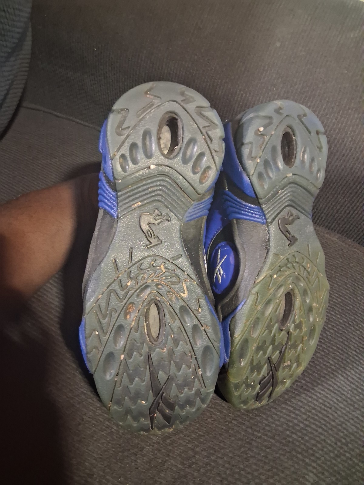 Reebok Shoes Mens 6 Womens 7.5 Shaqnosis OG Black Blue Shaq Attaq Sneakers thumbnail 7