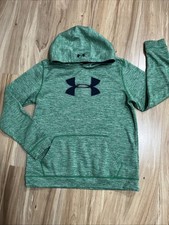 Under Armour Hoodie Storm1 Youth Size XL Loose Fit Fleece Pullover Green