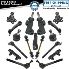 17 Piece Steering & Suspension Kit Ball Joints Tie Rods Idler Arm Sway Bar Links