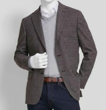 Tommy Hilfiger Men's Brown Modern Fit Plaid Separates Sport Coat Jacket Size:40R
