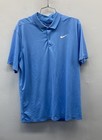 Nike Men's Light Blue Dri-FIT Short Sleeve Performance Golf Polo Shirt Size L — photo 1