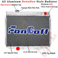2-row Aluminum Radiator For 1967-1970 69 Ford Mustang Ranchero Mercury Cougar V8
