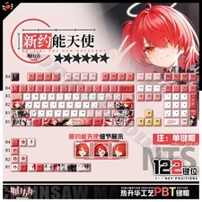 Arknights Exusiai Keyboard PBT Game Computer Key Cap Cosplay Keycaps Ornaments