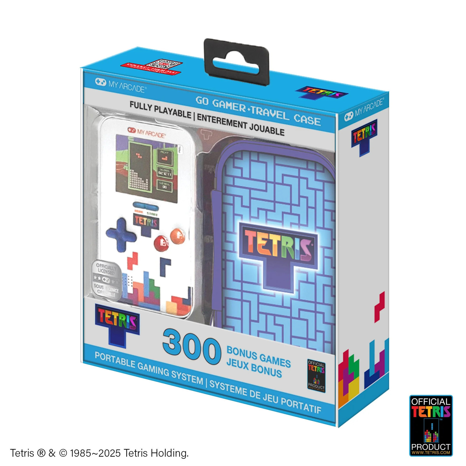 Console de poche My Arcade Go Gamer Tetris écran couleur rétroéclairé et housse rigide