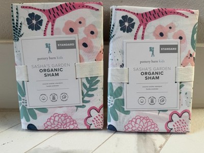 NEW Pottery Barn Kids Sasha's Garden TWO Organic Standard Pillow Sham SRP $59