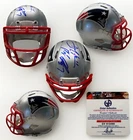 Rob Gronkowski Julian Edelman signed mini helmet. Global COA. Patriots