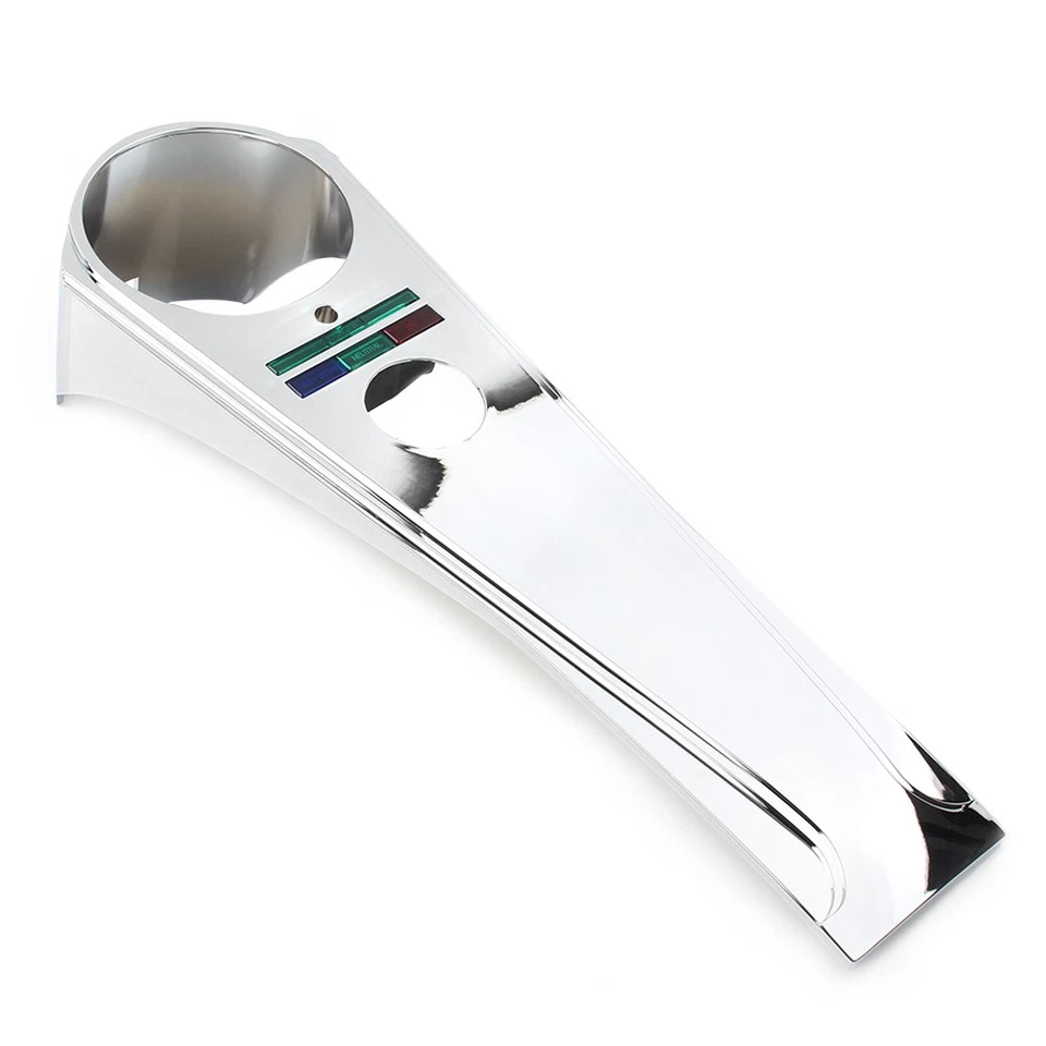 Panel de tablero cromado estilo piloto largo para Harley Softail personalizado FXSTC FXDG FXDWG Foto 4 de 4