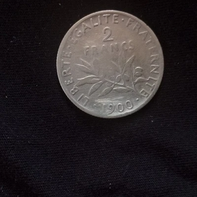 2 Francs France 1900 9.81g - Photo 1/3