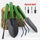 4PCS Garden Tool Set Heavy Duty Metal Trowel Rake Shovel Ergonomic Kit