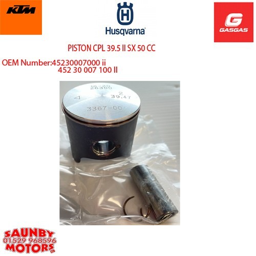KTM/HUSQVARNA/GASGASGAS 45230007000 ii PISTONE CPL 39.5 II SX 50CC - Foto 3 di 3