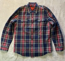 Men's Gant Chenango Twill Button Down Large Quilted Lined Flannel Plaid Shirt