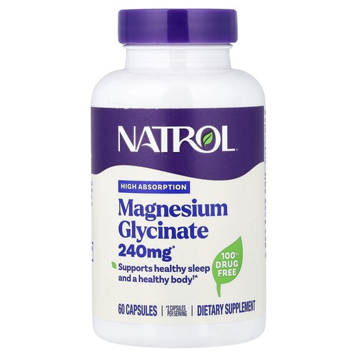 Magnesium Glycinate, High Absorption, 60 Capsules (120 mg per Capsule)