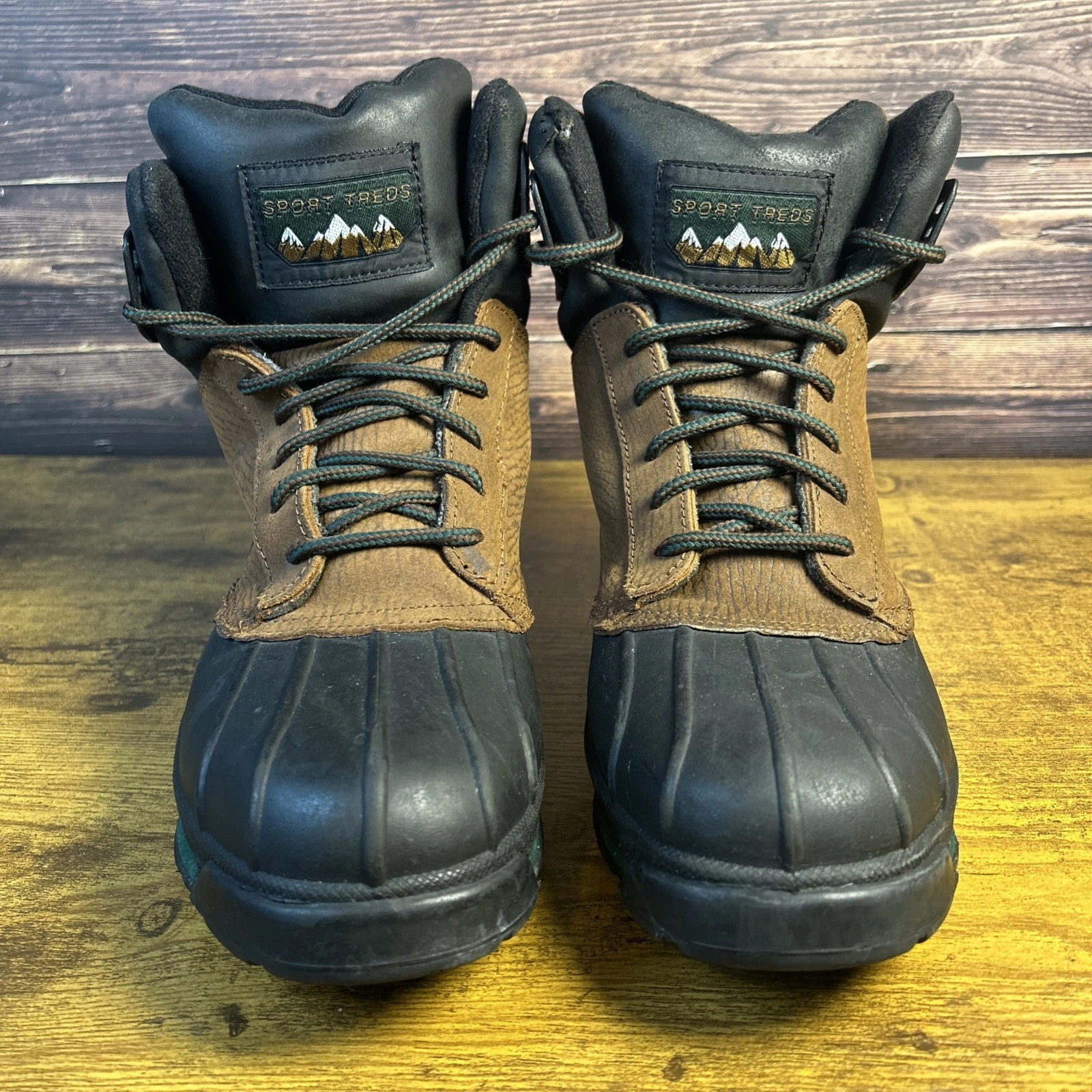 Sport Treds Boots Insulated Thermolite Black Tan Men's 9M - Preowned