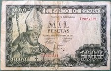 SPAIN 1000 1 000 PESETAS ISSUED 19.11.  1965, P 151