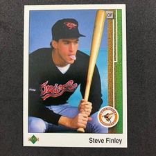 Steve Finley 1989 Upper Deck Rookie Card #742 MLB Baltimore Orioles. rookie card picture