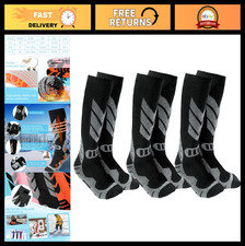 Warm Kids Ski Socks - 2 Pairs Merino Wool Thermal Winter Socks for Boys Girls