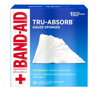 BAND-AID Brand First Aid Products Tru-Absorb Sterile Gauze Sponges for...