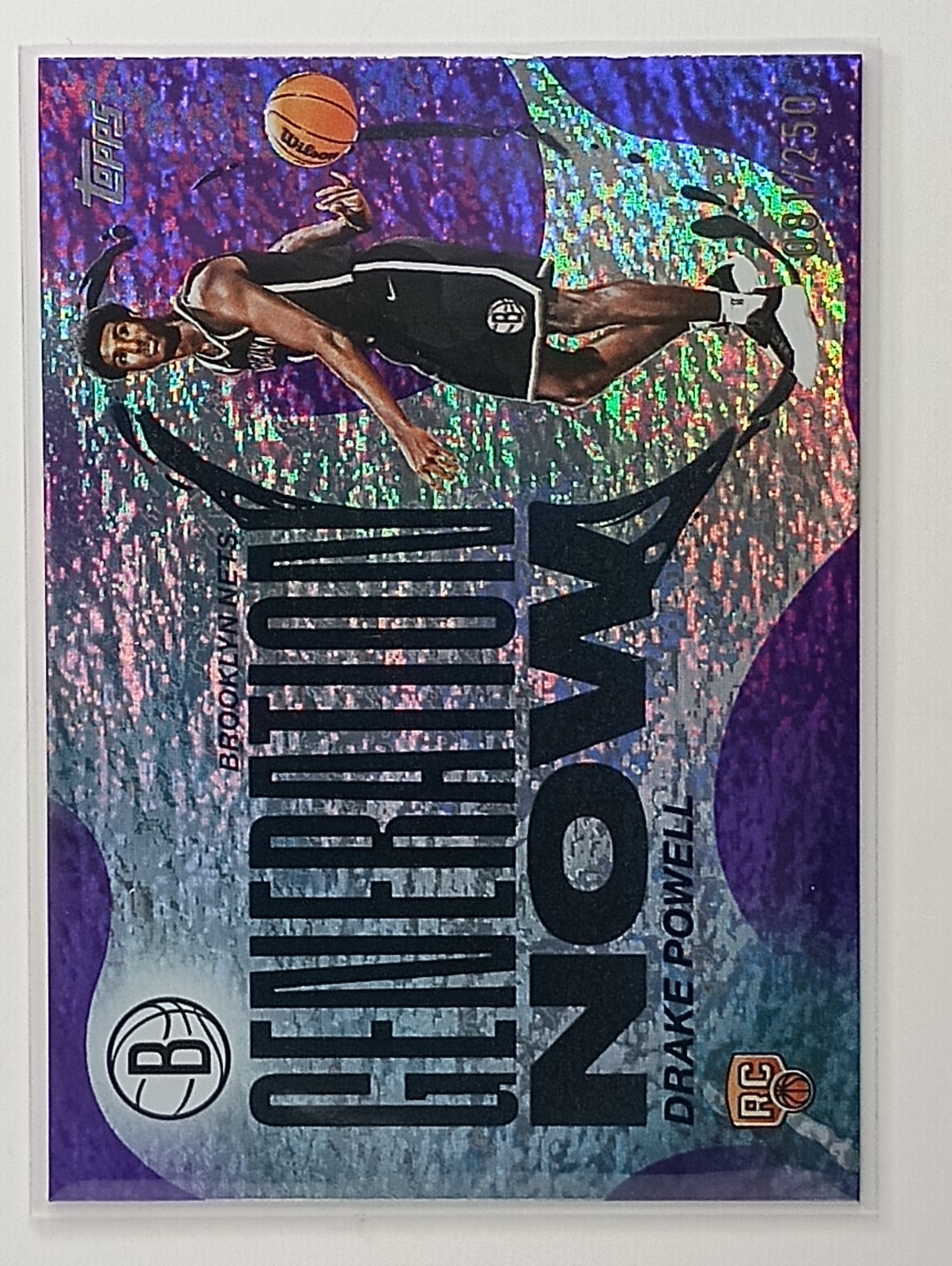 2025 Topps Basketball Generation Now Drake Powell purple foil 81/250