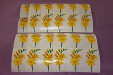 Mrs. Grossman's LOT 7 RARE Sheets 1992 Yellow Freesia Flower Stickers 21 Strips