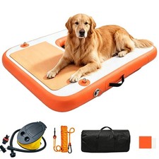 Large Inflatable Dog Dock Platform - Floating Ramp for Dogs up to 220 lbs, Non-S