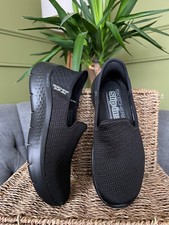 Skechers Black Slip-ins Trainers Go Walk Flex Relish Shoes UK 4 Eu 37 New