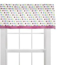 Bacati - Botanical Sanctuary Pearl String Multicolor Pink Valance
