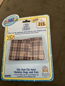 New Webkinz Kilt Skirt.  New With Featured Code Enclosed.