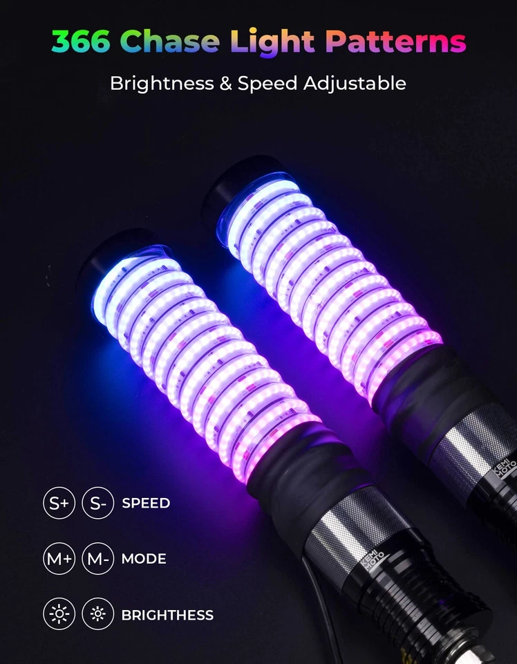 Luces de látigo de grasa COB de 1 ft persecución en espiral iluminadas para RZR X3 Zforce 950 garra 1000 Foto 3 de 4