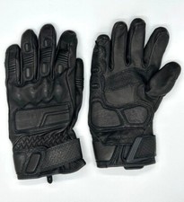 Firstgear Himalayan Black Leather Short Motorcycle Glove Men's Sizes MD - XL