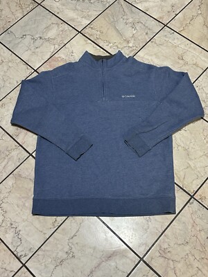 Blue Columbia quarter zip sweatshirt