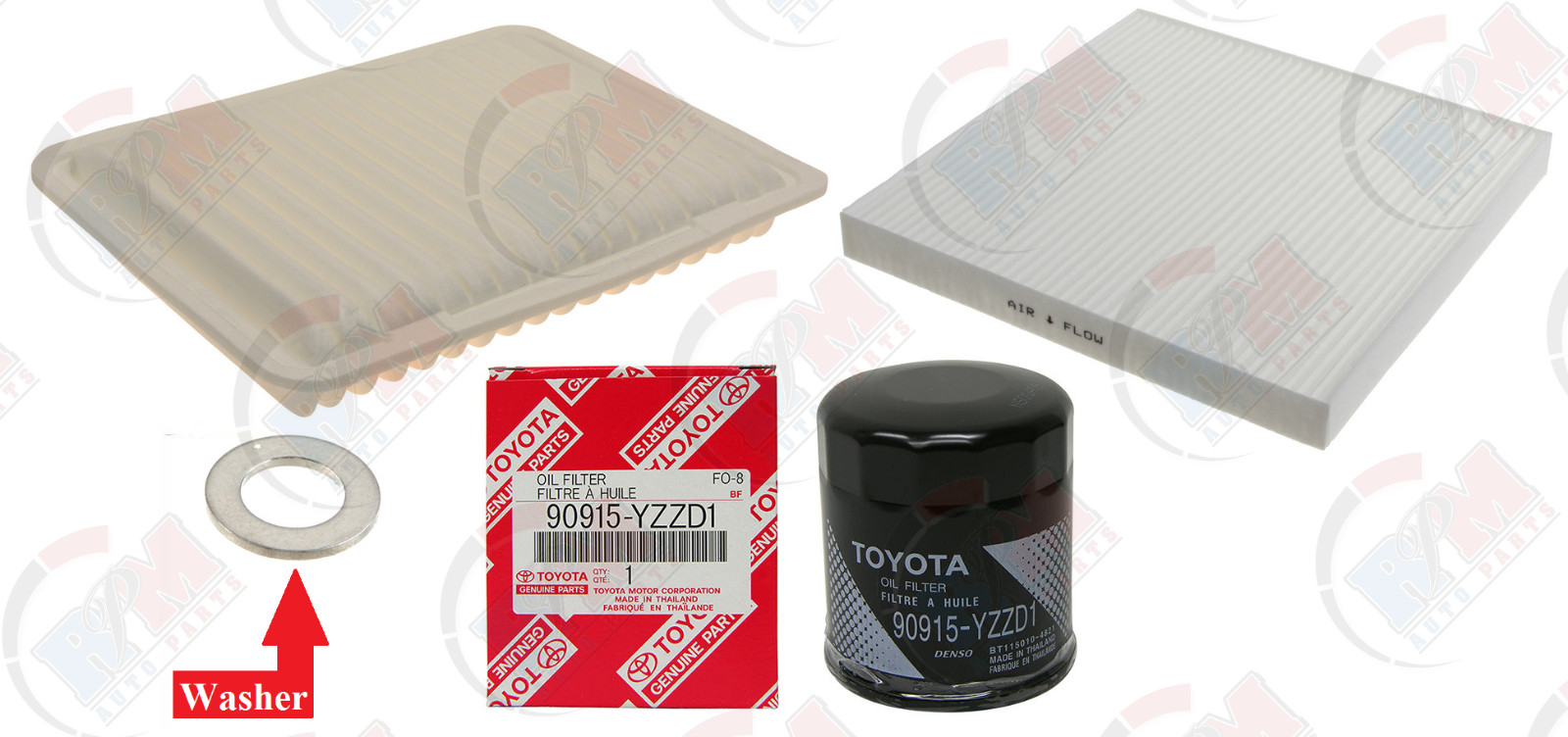 Yzzd1 + Air & Cabin Filter 2004-2017 For Toyota Tacoma 2.7l