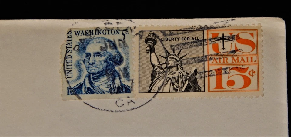 Vintage Postal Cover, PASADENA, CA, 1967, AIR MAIL, To London SW1, UK, Liberty - Image 2 of 4