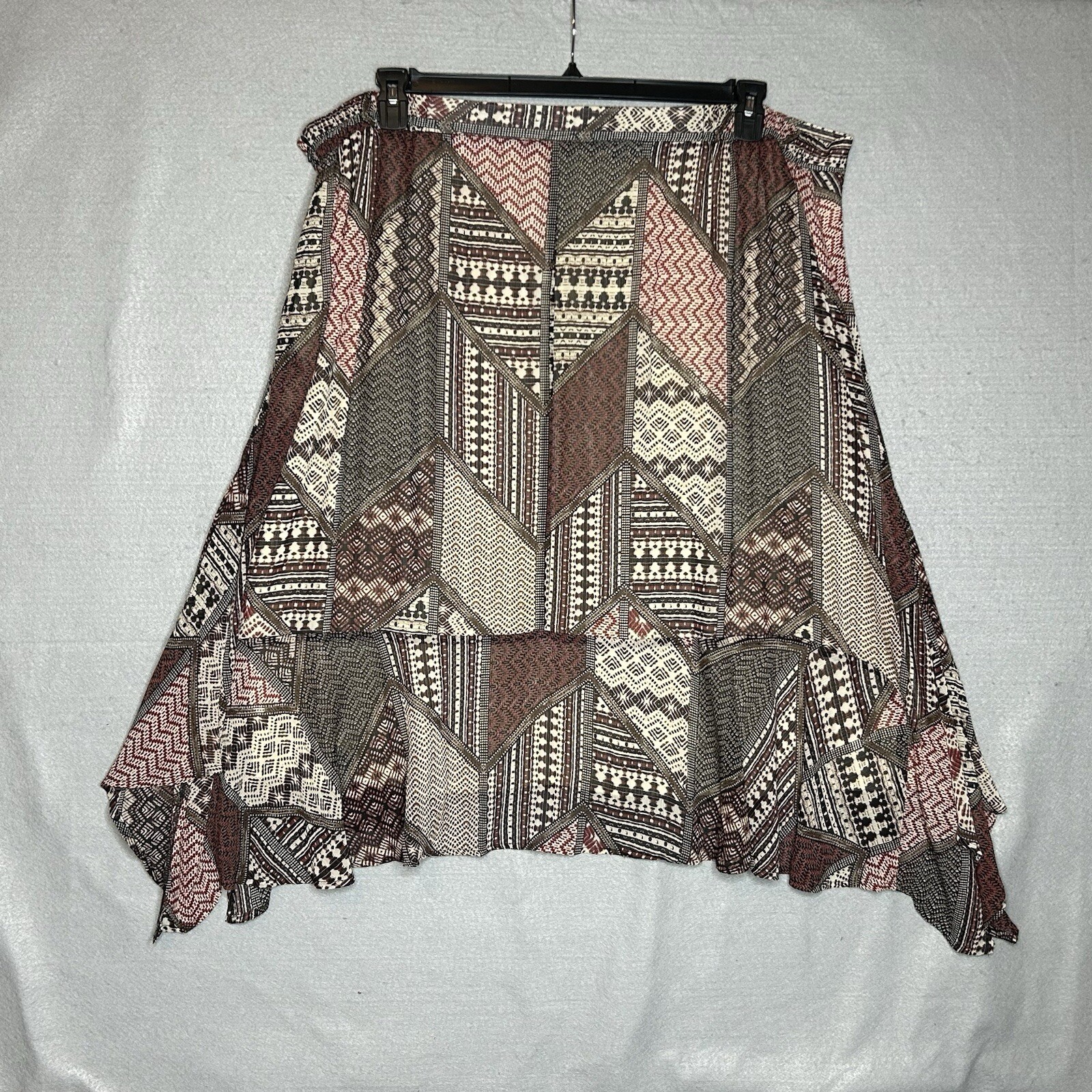 Vintage Catherines Brown Patchwork Fully Lined El… - image 2