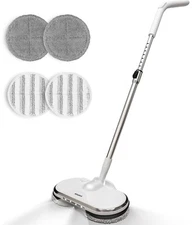AlfaBot WS-24 Cordless Electric Mop, Electric Spin Mop for Floor Cleaning LED