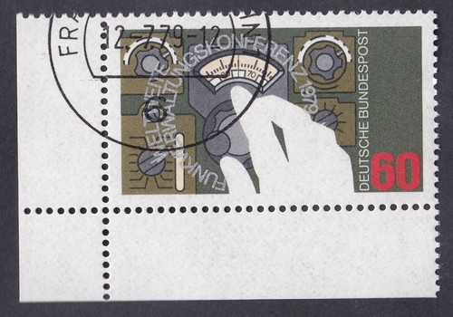 GERMANY 1979 - Corner Stamp Hand operating Radio Dial Mi 1015 Sn 1195 Yt 861