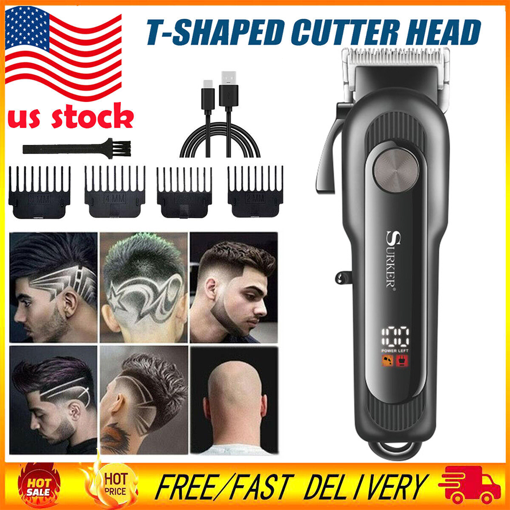 New Hair Clippers LCD Display Trimmer Cutting Beard Barber Shaving Machine BK05