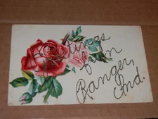 RANGER IN - 1910'S ERA POSTCARD - Glittered Greetings - PERRY COUNTY - TELL CITY